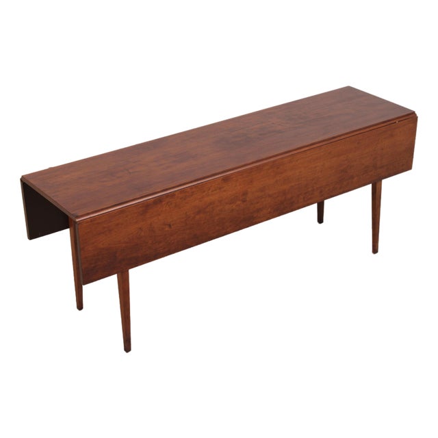 Eldred Wheeler Primitive Cherry Dropleaf Farm Table For Sale