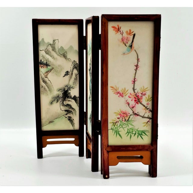 Mid 20th Century Mini Chinese Marble Folding Screen For Sale - Image 11 of 16
