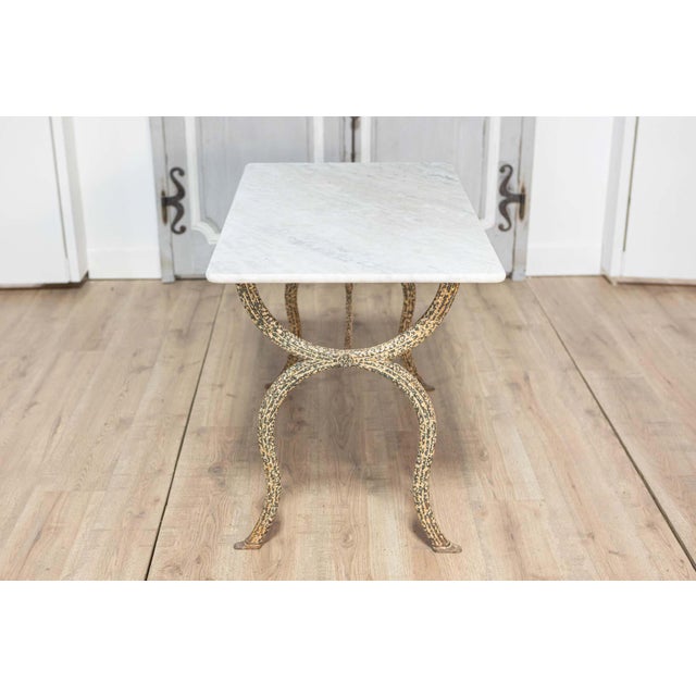 19th Century French Marble Top Bistro Table For Sale - Image 4 of 9
