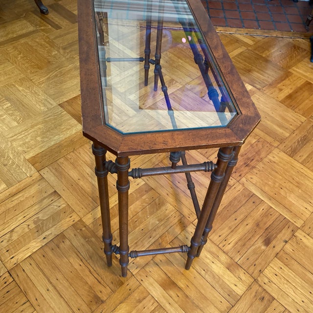 1970s Faux Bamboo Side Table For Sale In New York - Image 6 of 12