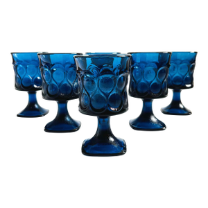 Noritake Spotlight Blue Wine Goblets - Set of 6