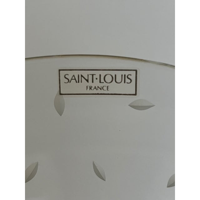 Contemporary Saint-Louis Mouth Blown and Hand Cut, Scalloped Top Vase For Sale - Image 3 of 13