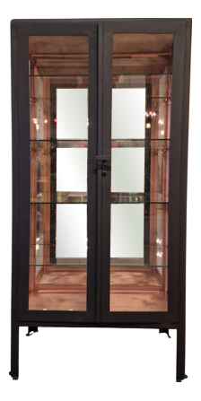Vintage Display Cabinet with Metal Frame, 1960s