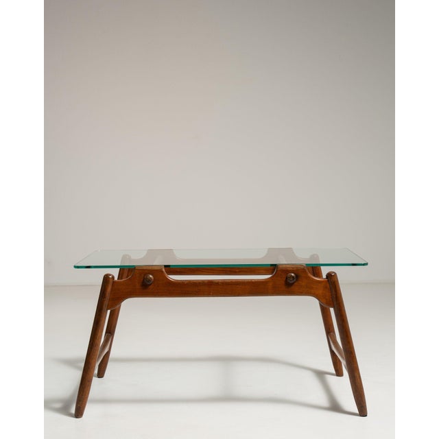 19th Century 19th Century France Antique White Wood Coffee Table For Sale - Image 5 of 9