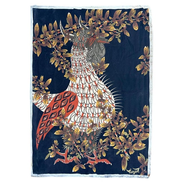 French Hand Printed Rooster Tapestry by Lurçat For Sale - Image 14 of 14