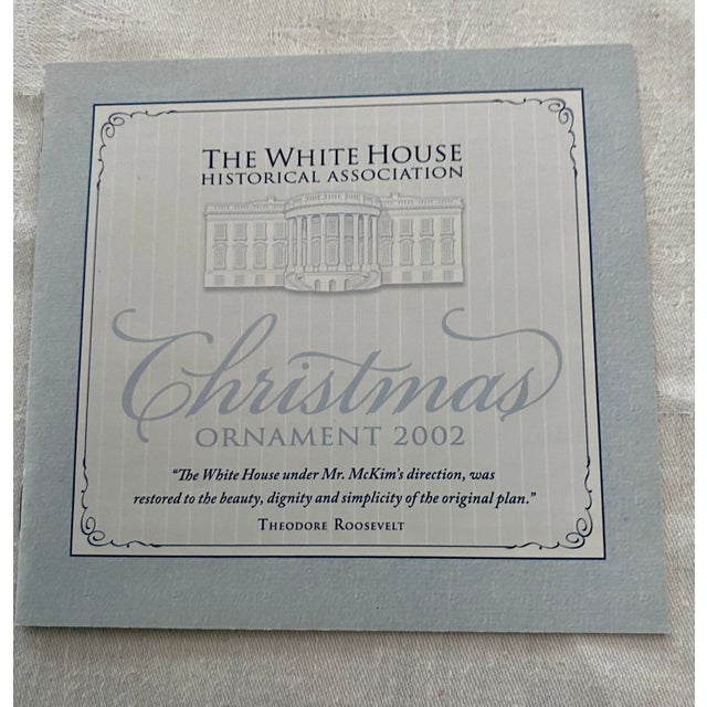 Late 20th Century Vintage 2002 Official White House Historical Association Christmas Ornament - The East Room Centennial (New in Box) For Sale - Image 5 of 13