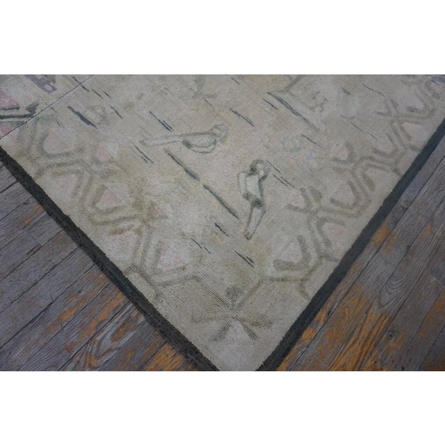 Early 20th Century Scenic American Hooked Rug ( 5" x 10'8" - 196 x 325 ) For Sale In New York - Image 6 of 12