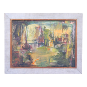 Mid 20th Century Louise Slayden Contemporary Abstract Composition, Oil on Canvas
