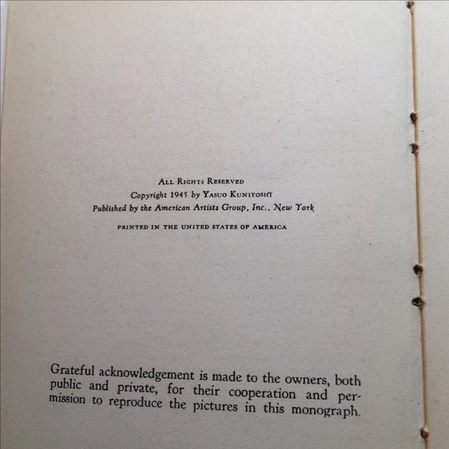 Yasuo Kuniyoshi Monograph No. 11 1945 For Sale - Image 4 of 11
