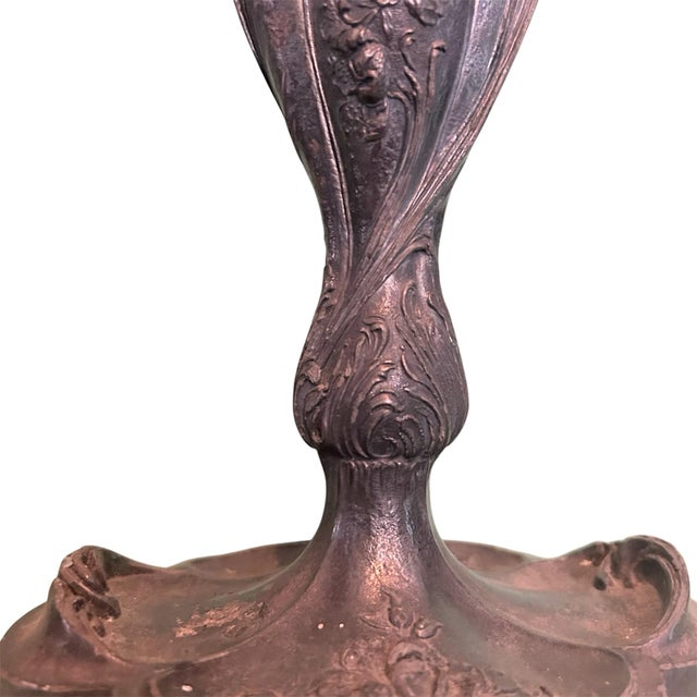 Pairpoint Antique 1904 Art Nouveau Candleholder Candlestick Candle Holder 6155 For Sale - Image 4 of 12