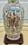 White Vtg. Figural Raised Painted Chinese Vase W/Rosewood Stand For Sale - Image 8 of 15