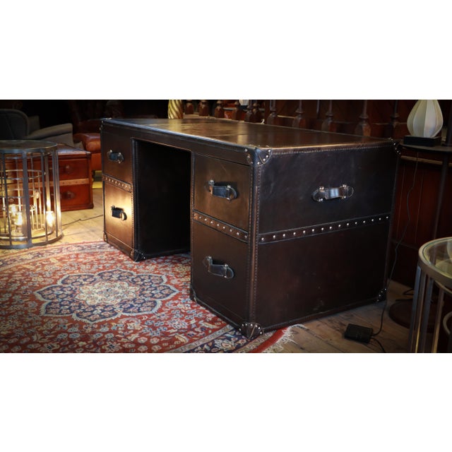 Halo Stoneyhurst Mayfair Leather Desk by Timothy Oulton, 2010s For Sale - Image 13 of 18