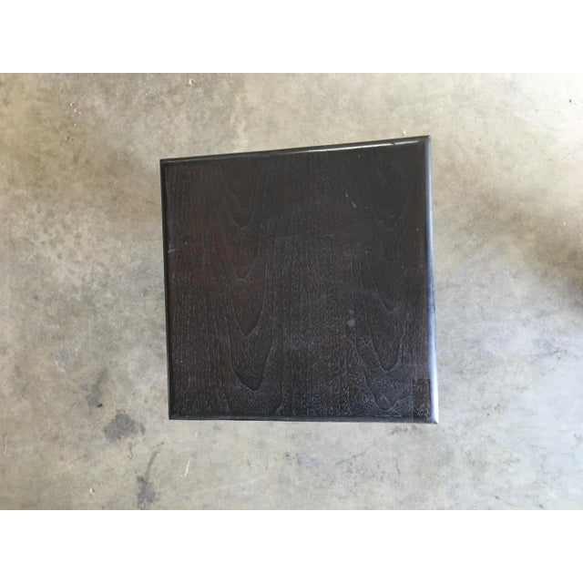 1950s Custom Repurposed Mid Century Bar Stool with Teak Seat - a Pair For Sale In Los Angeles - Image 6 of 7