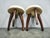 Art Deco Upholstered Beech Stools, 1940s, Set of 2 For Sale - Image 3 of 10