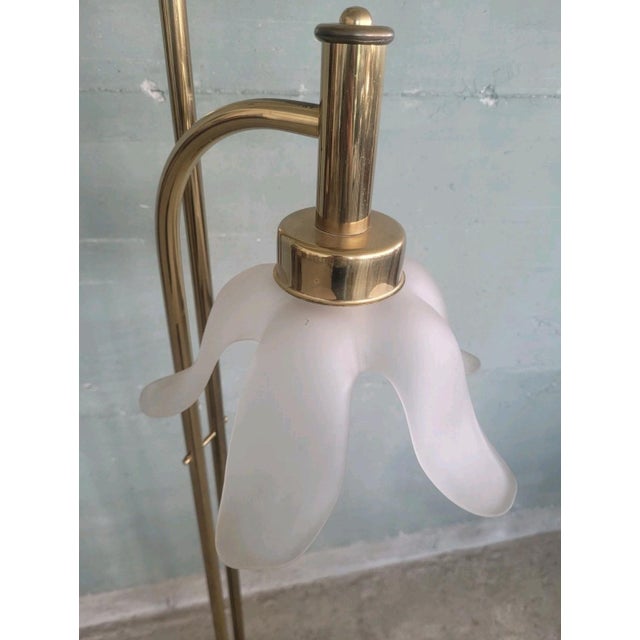 Gold-Plated Brass Floor Lamp, 1970s For Sale - Image 6 of 9