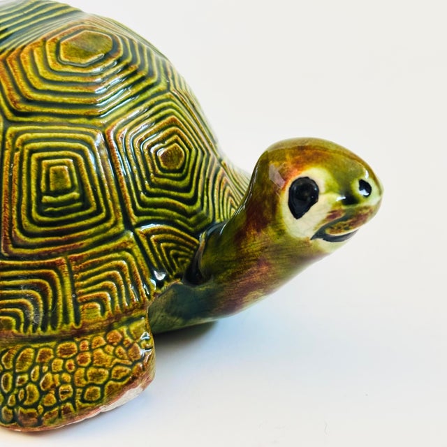 Ceramic Mid Century Hand Made Ceramic Turtle - Signed and Dated 1977 For Sale - Image 7 of 14