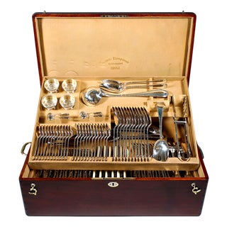 Art Nouveau Silver Cutlery by V.C. Dub for A. Einspinner, 1915, Set of 173 For Sale