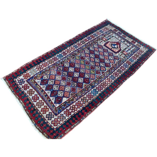 Antique Caucasian Gendje Prayer Rug, 1890s For Sale - Image 3 of 16