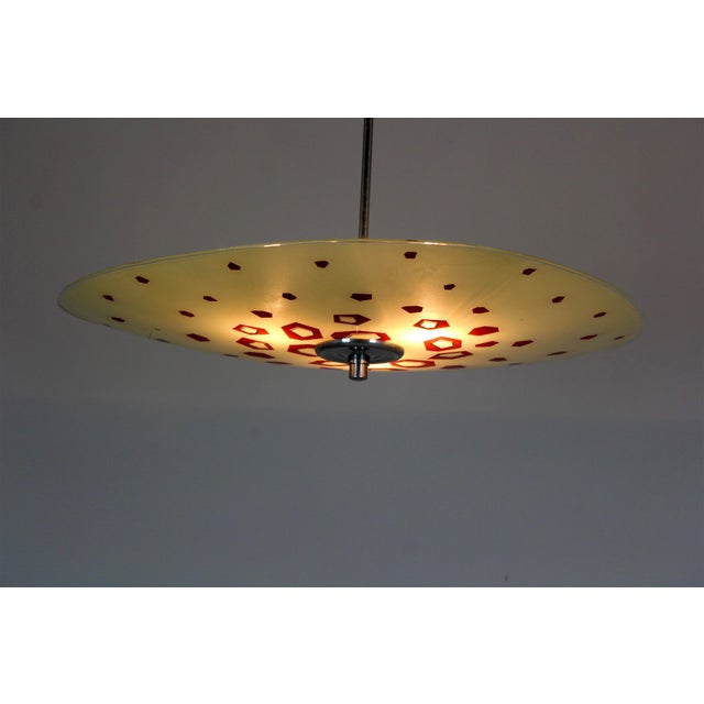 Large Vintage Czechoslovakian Opaline Glass Pendant Lights, 1970s, Set of 2 For Sale - Image 14 of 18