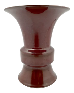 Early 20th Century Chinese Porcelain Oxblood Glazed Gu