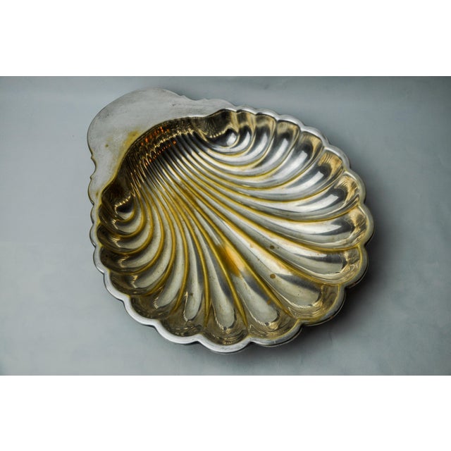 Metal Shell Vide Poche in Brass & Silver-Plating, Spain, 1970s For Sale - Image 7 of 9