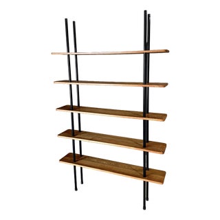 Mid-Century Modern Dutch Stick Shelving Unit by W. Lutjens, Netherlands, 1960s For Sale