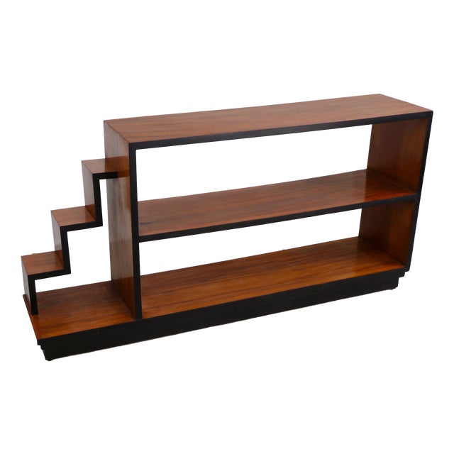 Vintage Art Deco Bookcase in Fine Wood, Italy, 1940s For Sale