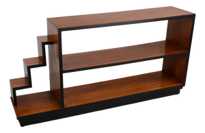 Vintage Art Deco Bookcase in Fine Wood, Italy, 1940s