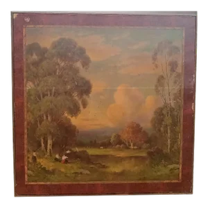 1820's Oil Painting on Canvas Hudson River School Attributed to Thomas Doughty Landscape, Framed