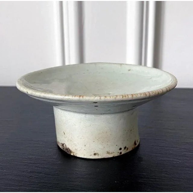 19th Century 19th Century Small Korean White Ceramic Stem Dish Joseon Dynasty For Sale - Image 5 of 13