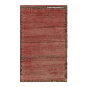 Vintage Bidjar Persian Kilim, Solid Rug in Pink and Brown Tones - Rug & Kilim
