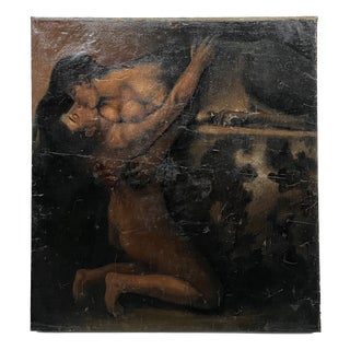 Nude, Figurative Composition, 1900s, Oil Painting on Canvas For Sale