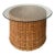 Bielecky Brothers-Style Braided Rattan Round Drum Table, 1980s (Hong Kong) For Sale