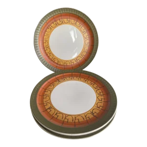 Vintage Casual Cream " Galaxy" Pattern Stoneware Dinner Plates- Set of 3