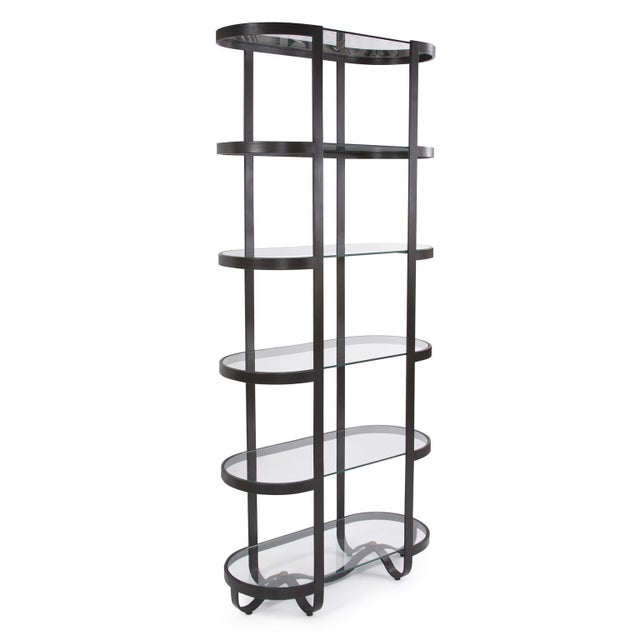 Contemporary Brooklyn Iron Etagere For Sale - Image 3 of 9