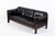 Arne Norell Mid Century Danish Black Leather Sofa in Style of Arne Norell For Sale - Image 4 of 14