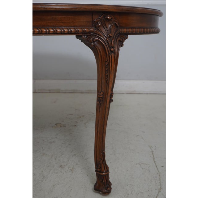 Karges Furniture Karges Burl Walnut Georgian Style Dining Table For Sale - Image 4 of 18