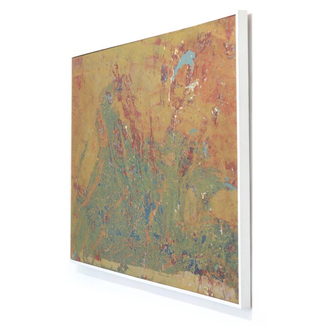 A512 - Large Contemporary Colorful Abstract Painting With White Frame Original Artwork by Marco Schmidli For Sale In Los Angeles - Image 6 of 9