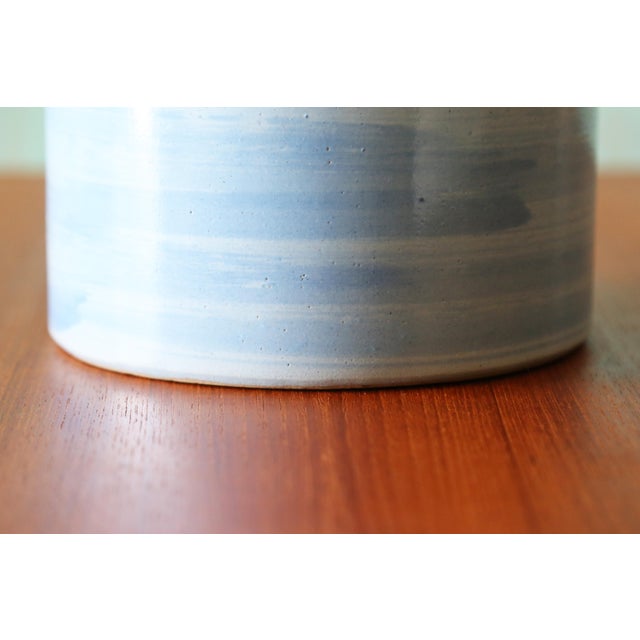 Gordon & Jane Martz 1960s Gordon and Jane Martz M55 Lamp for Marshall Studios Tall Baby Blue Gloss Tootsie Roll For Sale - Image 4 of 11