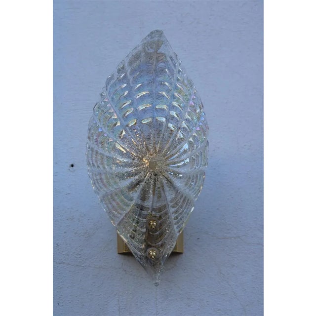 Iridescent Murano Glass Wall Lamps, Italy, 1970s, Set of 2 For Sale - Image 3 of 11