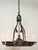 Mid 20th Century Mid 20th Century Restored Gothic Black Wrought Iron Chandelier For Sale - Image 5 of 9