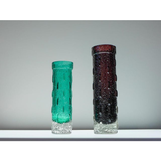 Glass Vases by Aladin for Riihimäen Lasi, Set of 2 For Sale - Image 5 of 13