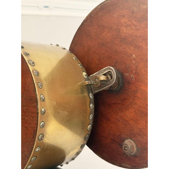 Early 19th Century Georgian Era Mechanical Fire Bellows of Brass and Mahogany From England For Sale - Image 12 of 15