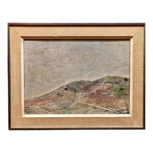 Ivan Kurach, Untitled, Lonely Abstract Landscape Italian Expressionist Oil Painting