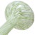 Murano Vintage Murano Fratelli Toso Green White Swirl Ribbons Italian Art Glass Soliflore Long Neck Flower Vase For Sale - Image 4 of 7