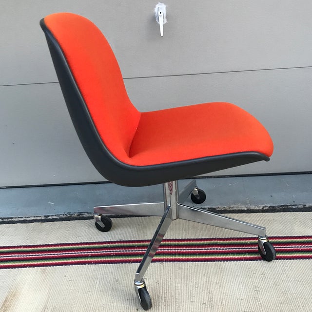 1970s Vintage Steelcase For Knoll Orange Office Chair Chairish