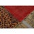 1960s Vintage Art Deco Rug in Red, Gold-Yellow Distressed Geometric Pattern For Sale - Image 4 of 8