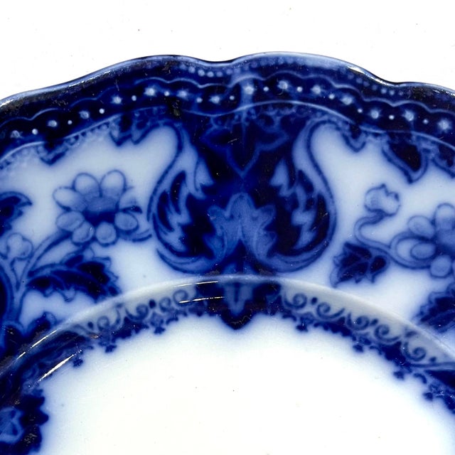 Starting in the 1820's, English pottery firms produced massive amounts of "flow blue" ironstone. "Transferring" cobalt...