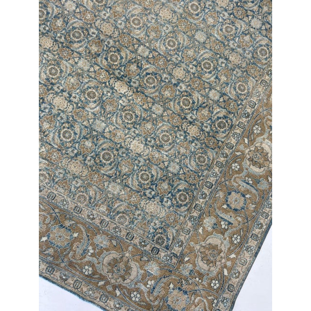 Textile Vintage Distressed Tabriz Rug Carpet -8'8 X 13'10 For Sale - Image 7 of 8