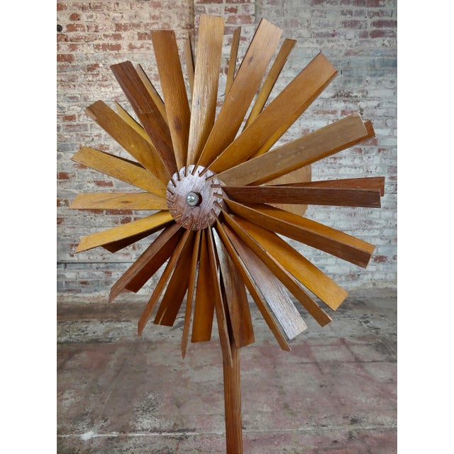 1960s Mid-Century Double Propeller Wooden Weathervane For Sale - Image 5 of 10